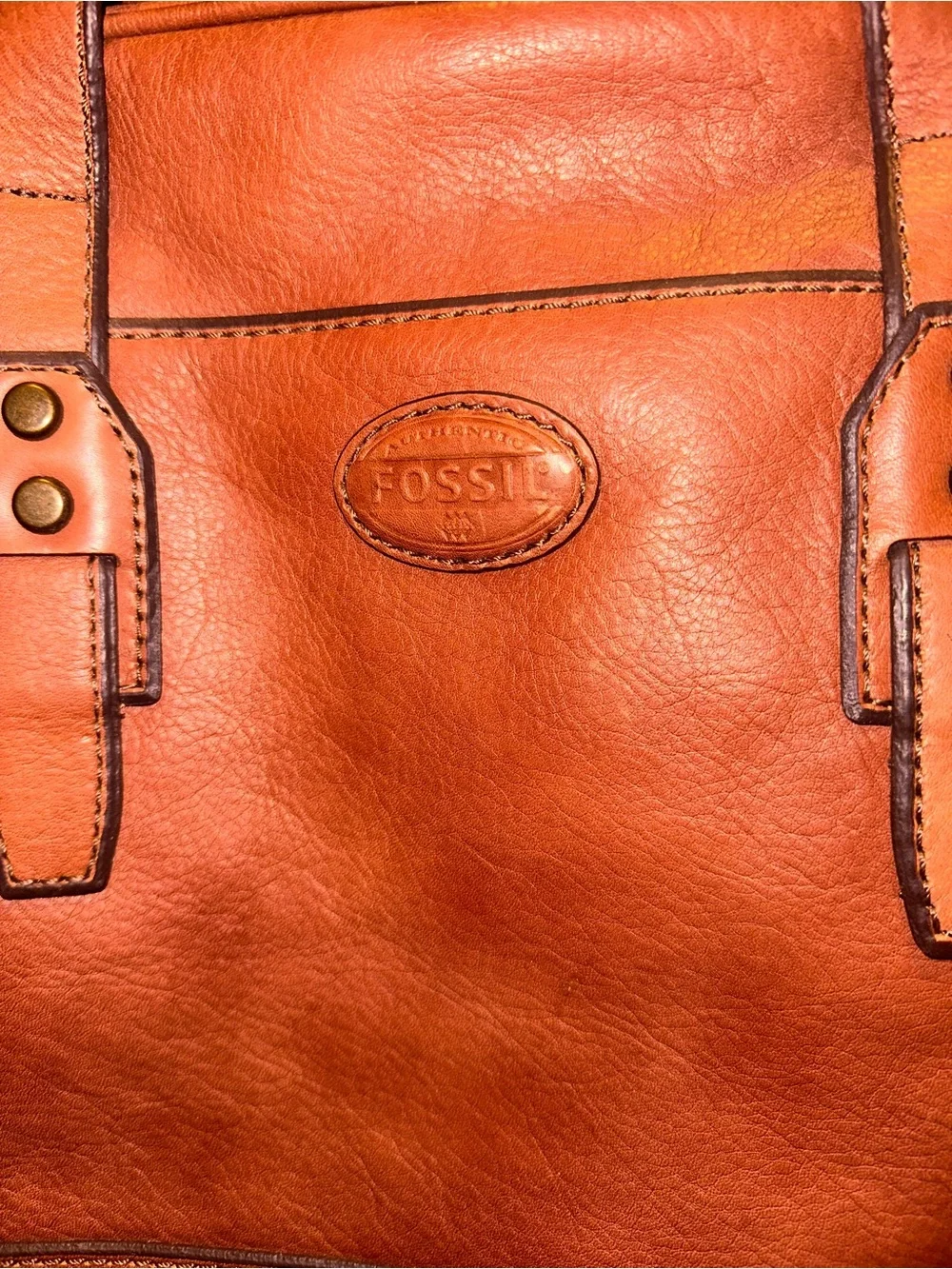 FOSSIL Vintage Computer Bag Briefcase XL Leather